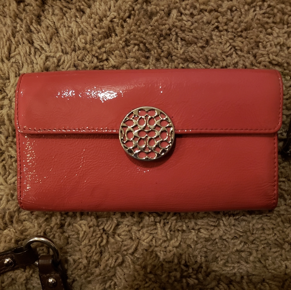 Coach pink wallet